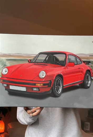 Taking commissions - message me on instagram - katie_henley_art for prices and other info #porsche #painting #artist #art #fyp