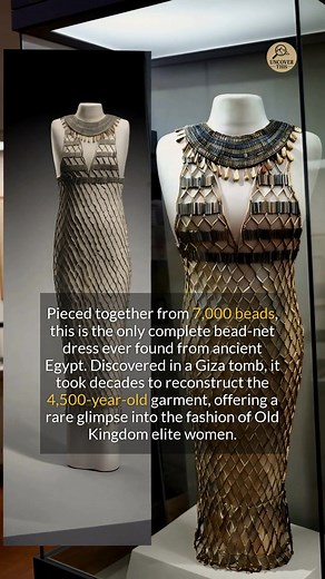This is the only complete bead-net dress from ancient Egypt, pieced together from ~7,000 beads. #ancientegypt #archaeology #history | Uncover This