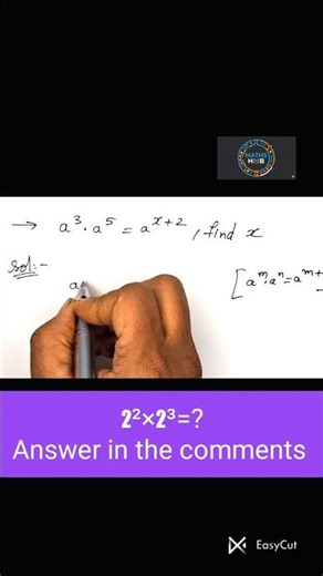 Exponents Rules Made Easy ⚡ | Maths Short #mathshub #exponents