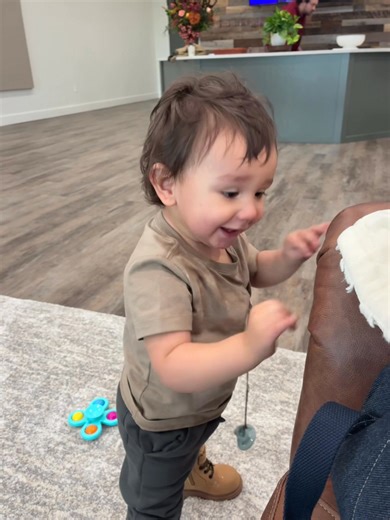 Mr. wiggle worm was flip flopping during church so we sat out in the lobby and he decided he wanna play peekaboo while brother Matt preached in the background. | Misty Vasquez
