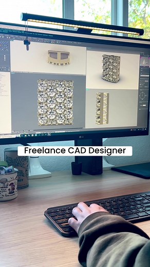Learning how to 3D model on Rhino has been a life changer 💪🏼💪🏼 I took a Computer Aided Design and Manufacturing (CAD/CAM) course last year at GIA and it has helped my growth as a jewelry designer A LOT. It’s not a skill that all designers need to have, but when you’re starting off in the industry I’d say it is worth the investment. It’s worth it because CAD is one of the first steps in making your designs come to life. If anyone is interested in 3D modeling their designs, I’m open to freelan