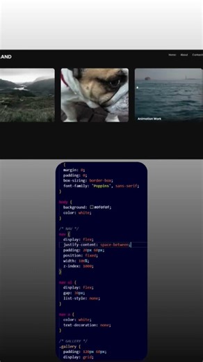 how to create an animation responsive landing page using html css and javascript #coding #html