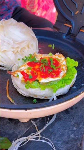 Chinese burger A loving elderly couple dining together