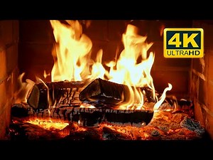 🔥 FIREPLACE 4K (10 HOURS). Relaxing Fireplace with Burning Logs and Crackling Fire Sounds
