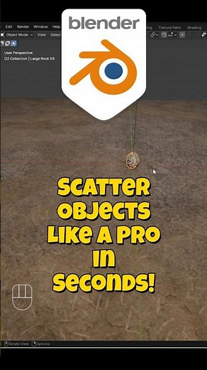 How to Scatter Rocks in Blender the Easy Way! (Quick Tutorial) #blender3d #blendershorts #blender5