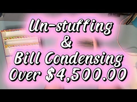Un stuffing my envelopes to pay bills|| Condensing my envelopes | over $4,500.00 back to the bank