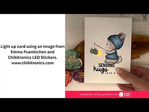 Light up card with Chibitronics LED Stickers and a Digital Image