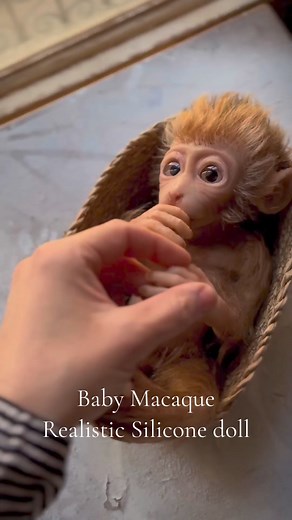 Full orange hair baby macaque ready to go home🌿❤️ #babymonkey #monkey #handmadedoll #bibimonkey #creaturesinmybag #creatures #cuteanimals #puppies #siliconedoll | Creatures in my Bag
