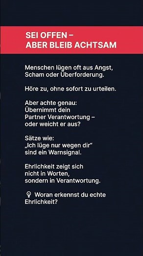 Er lügt? So erkennst du, ob er ehrlich ist. #beziehung #lügen #psychologie #vertrauen