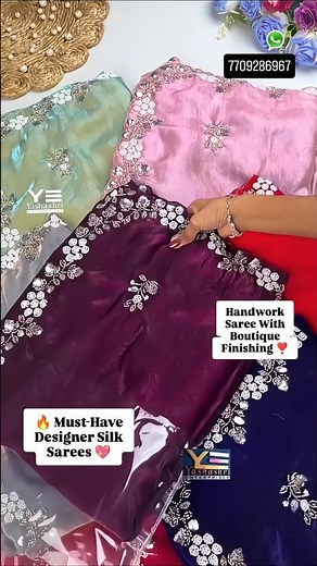 Must-Have Designer Sarees | Fancy Partywear Saree | Handwork Sari | Wedding & Festive Wear Sarees 💖