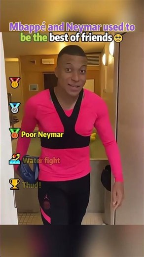 Mbappe and Neymar used to be the best of friends🥺#Mbappe #Neymar #Soccer
