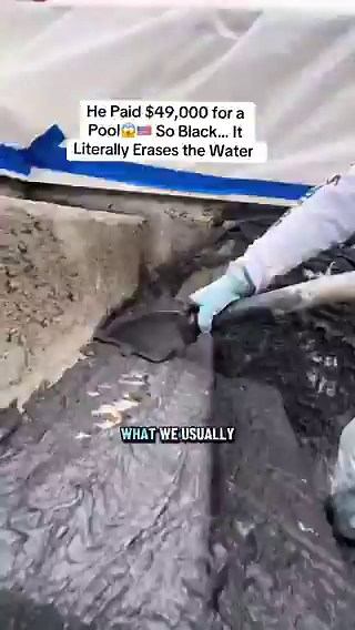 The trend of ultra-luxury home design has officially reached a new level of obsession with the $49,000 "Black Hole" pool. This isn't just a dark finish; it’s an absolute matte coating imported from Africa, specifically engineered to absorb light so efficiently that it creates a total void effect in the backyard.The visual result is a complete loss of depth perception. Once the water is added, the surface becomes a perfect mirror that appears bottomless, making it impossible for the human eye to 