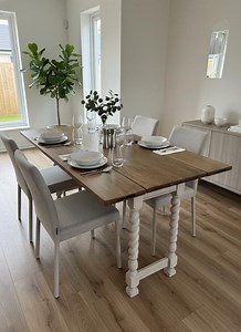 Shabby Chic Drop Leaf Dining Table, Barley Twist Legs - Etsy