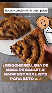 🍪🍞 BRIOCHE RELLENO CON MASA DE GALLETA – la fusión más deliciosa y esponjosa que vas a probar 🤎✨ Una mezcla perfecta entre pan brioche tierno y galleta de chocolate suave por dentro y crujiente por fuera. ¡No te lo pierdas! 📌 Ingredientes Para la masa brioche: 300 g de harina de trigo 11 g de levadura fresca 1/2 cucharadita de sal 20 g de azúcar 120 g de mantequilla 1 huevo 80 g de leche Para la masa de galleta: 100 g de mantequilla derretida 50 g de azúcar blanca 80 g de azúcar moreno 1 hue