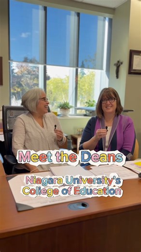 Meet our College of Education Deans! 📚✏️🖇 At Niagara, every student is assigned an advisor from day one, ensuring proper course registration and timely graduation. Instruction is student-centered, featuring small class sizes, personalized mentorship, and supervised field experiences that connect theory to practice. “I love Niagara’s mission, which is deeply connected to educating the children in our community. Helping future educators learn, grow, and enter classrooms with kindness, empathy, a