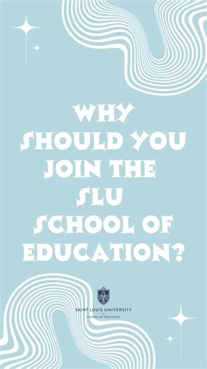 Get ready for exciting learning opportunities, everlasting friendships, and so much more in the SLU School of Education! #slu #education #decisionday