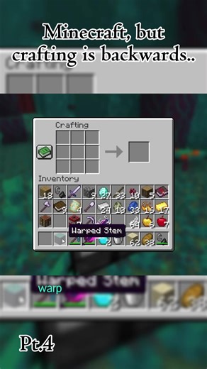 Minecraft Crafting Challenge: Crafting is Backwards