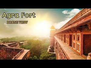 Agra Fort Tour Cinematic Travel Video | rare aerial view of landmark Mughal era monument