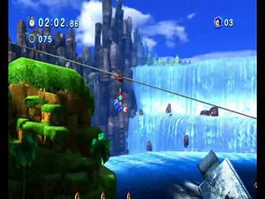 Classic Sonic in Modern Green Hill Zone (Sonic Generations)