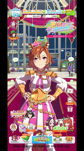 Insane stats for the new scenario in umamusume #umamusume #gameplay