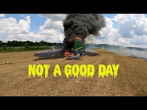 BIG FIRE on the JOHN DEERE 569 HAY BALER