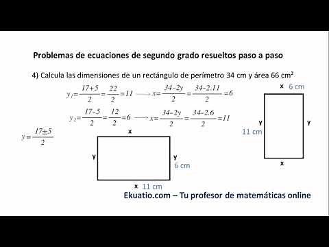 Problemas de ecuaciones de segundo grado resueltos paso a paso