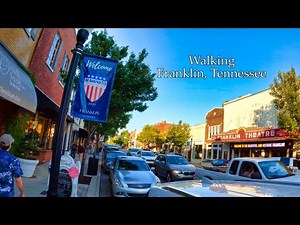 Walking Downtown Franklin, Tennessee | 4K - USA