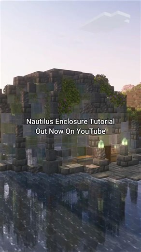 Nautilus Enclosure Tutorial #minecraft #shortsfeed #minecraftbuilding #minecrafttutorial #aesthetic
