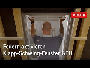 Federn aktivieren bei einem VELUX Klapp-Schwing-Fenster