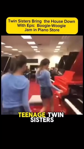 62K views · 538 reactions | Twin Sisters Bring the House Down With Epic Boogie-Woogie Jam in Piano StoreWatch the video here | So cute | Facebook