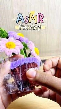 ASMR clean and pack pipe cleaner flower magnet #asmr #asmrvideo #asmrpacking #pipecleanercrafts