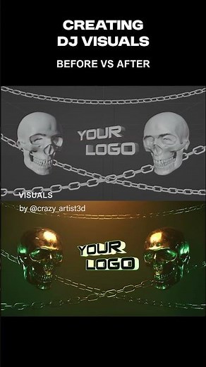 Creating DJ Visuals 💥 Before VS After #hardstyle #visuals