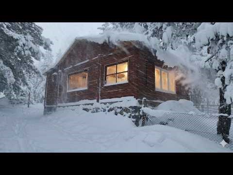 COLD Winter Night in an ABANDONET HUNTERS CABIN - I spent the night in an old cabin.