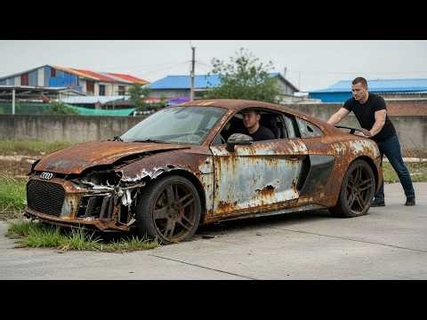Asmr Car Restoration! Full Restoration of a Audi R8 V10 2016 from Total Disrepair to Looking New