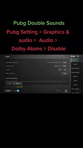 Pubg 2.4 Updates Double Sounds Problem, Pubg Setting > Graphics & audio > audio > down > Dolby Atoms > Disable #pubg #pubgmobile #pubglover #gaming #2023 #foryou #fyp #foryoupage