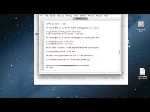 Renpy Tutorial: Menu Customizations