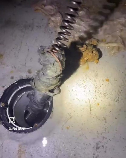 Ridgid K60 Clears a Backed-Up Mop Sink