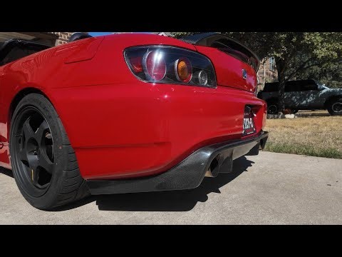 S2000 JDP carbon fiber rear diffuser install!
