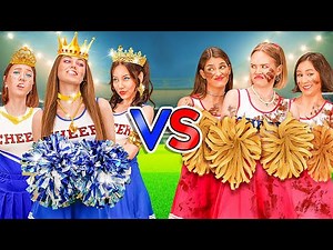 MESSY POPULAR VS FANCY UNPOPULAR CHEERLEADER || Funny Secret Room At School By 123 GO! TRENDS