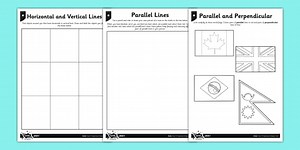 Shape - Types of Lines Differentiated Worksheets