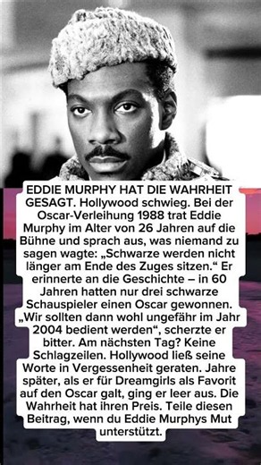Eddie Murphy sprach aus, was Hollywood nicht hören wollte