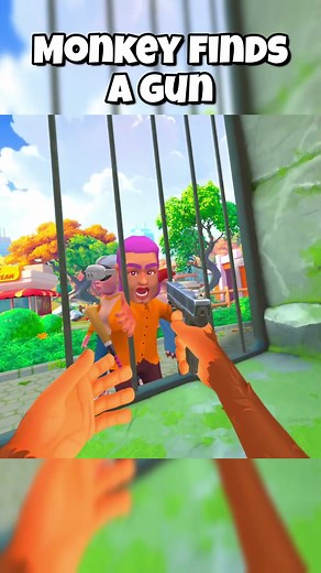 Monkey Finds Gun 🔫 🐵