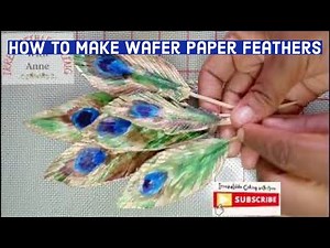 How to make wafer paper feathers| wafer paper decorations