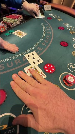 $2500/Hand Time To Win This Blackjack Hand #gambling #blackjack #casino #lasvegas