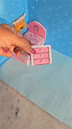 Diy mini bed side table making with match box#ytshorts#shorts
