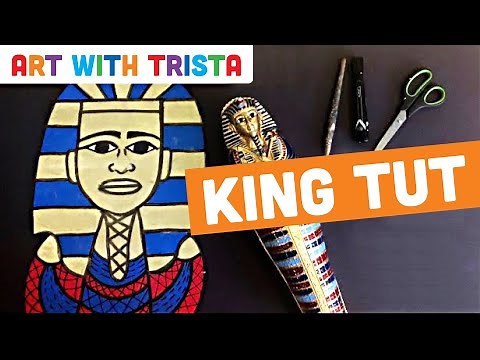 King Tut Step By Step Drawing and Painting Tutorial - Art With Trista