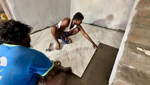 Installing 4x2 size Flooring Tile Properly | G.G.Construction