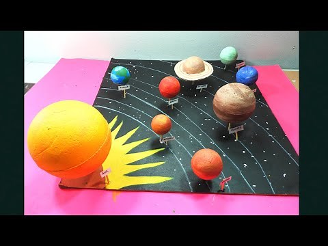COMO HACER UNA MAQUETA DEL SISTEMA SOLAR 🌞 Manualidades escolares