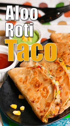 38K views · 355 reactions | aloo roti tacos on tava recipe | Indian style crispy potato tacos | potato sweet corn tacos | Tarla Dalal | Facebook