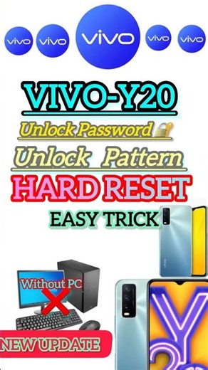 Vivo Y20 hard reset and unlock pattern and password without PC new update easy trick